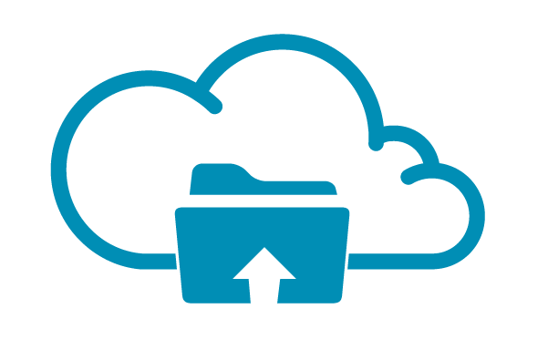Ilustração de documentos e backup em nuvem